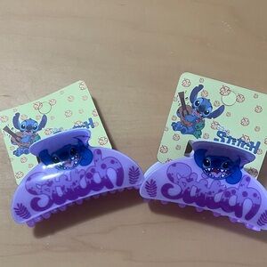 Two Stitch Purple Hair Clip for Kids